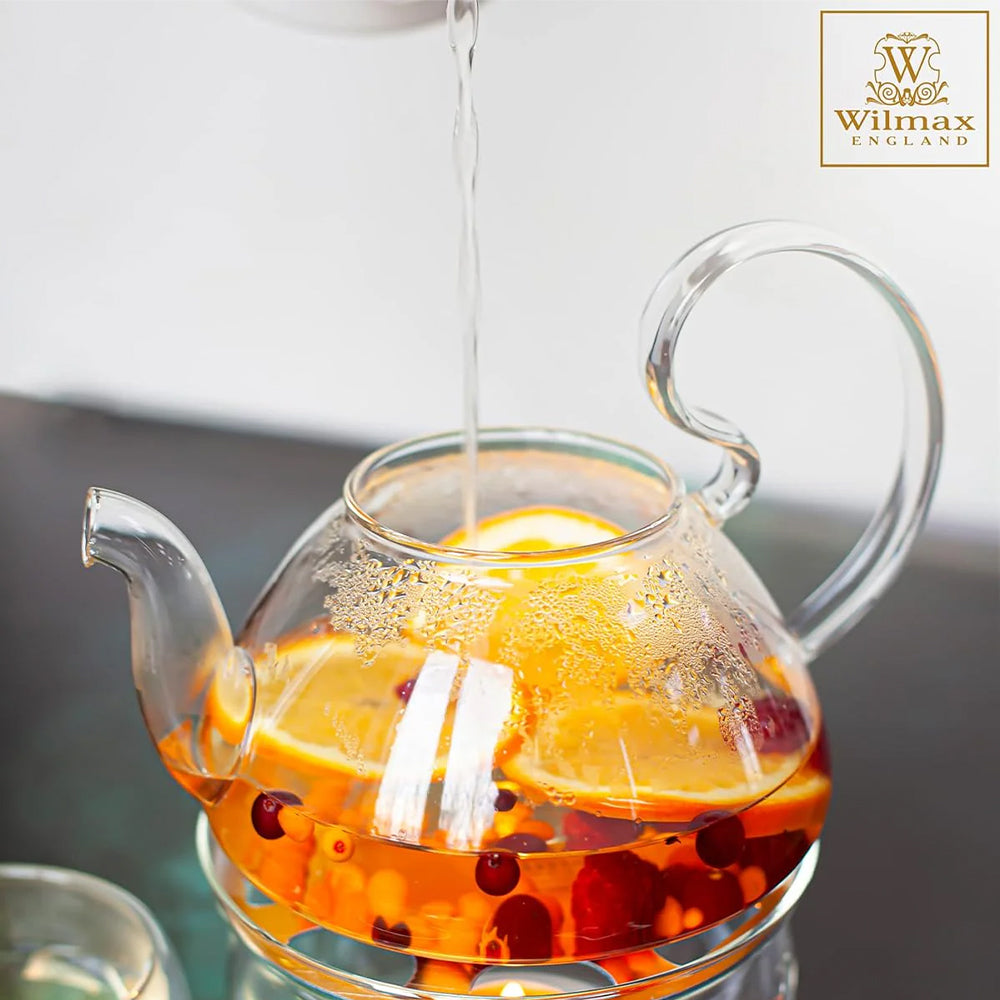 Wilmax Stövchen aus Glas für Teekannen Transparent WL-888903/A