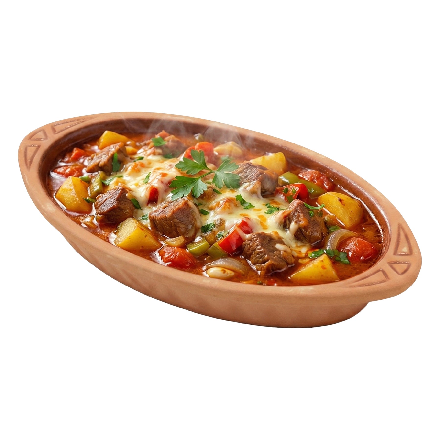 Viapot KILIS Medium 600 ml - Innen Braun Glasiert - Terrakotta-Auflaufform - 28×15,5×4,5 cm