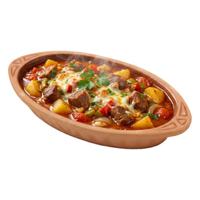 Viapot KILIS Medium 600 ml - Innen Braun Glasiert - Terrakotta-Auflaufform - 28×15,5×4,5 cm