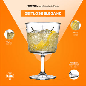 Pasabahce Timeless Cocktailglas 270 ml - Kristall-Schliff Martini Glas