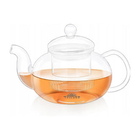 Wilmax Teekanne 1200 ml Borosilikatglas Edelstahlfilter WL-888813/A