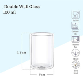 Wilmax Doppelwandiges Glas 300 ml Transparent WL-888784/A