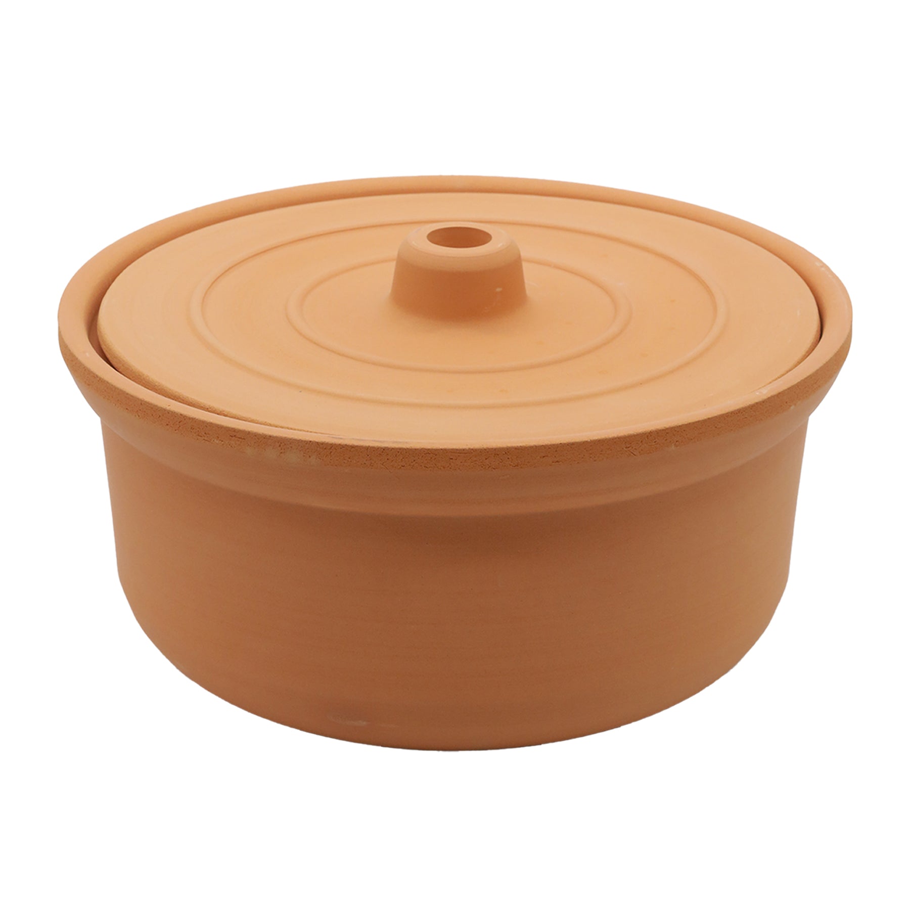 Viapot Big 3500 ml - Natur - Terrakotta-Schmortopf mit Deckel - 26×15 cm