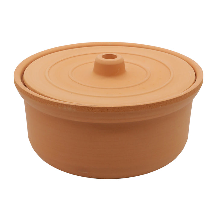 Viapot Big 3500 ml - Natur - Terrakotta-Schmortopf mit Deckel - 26×15 cm