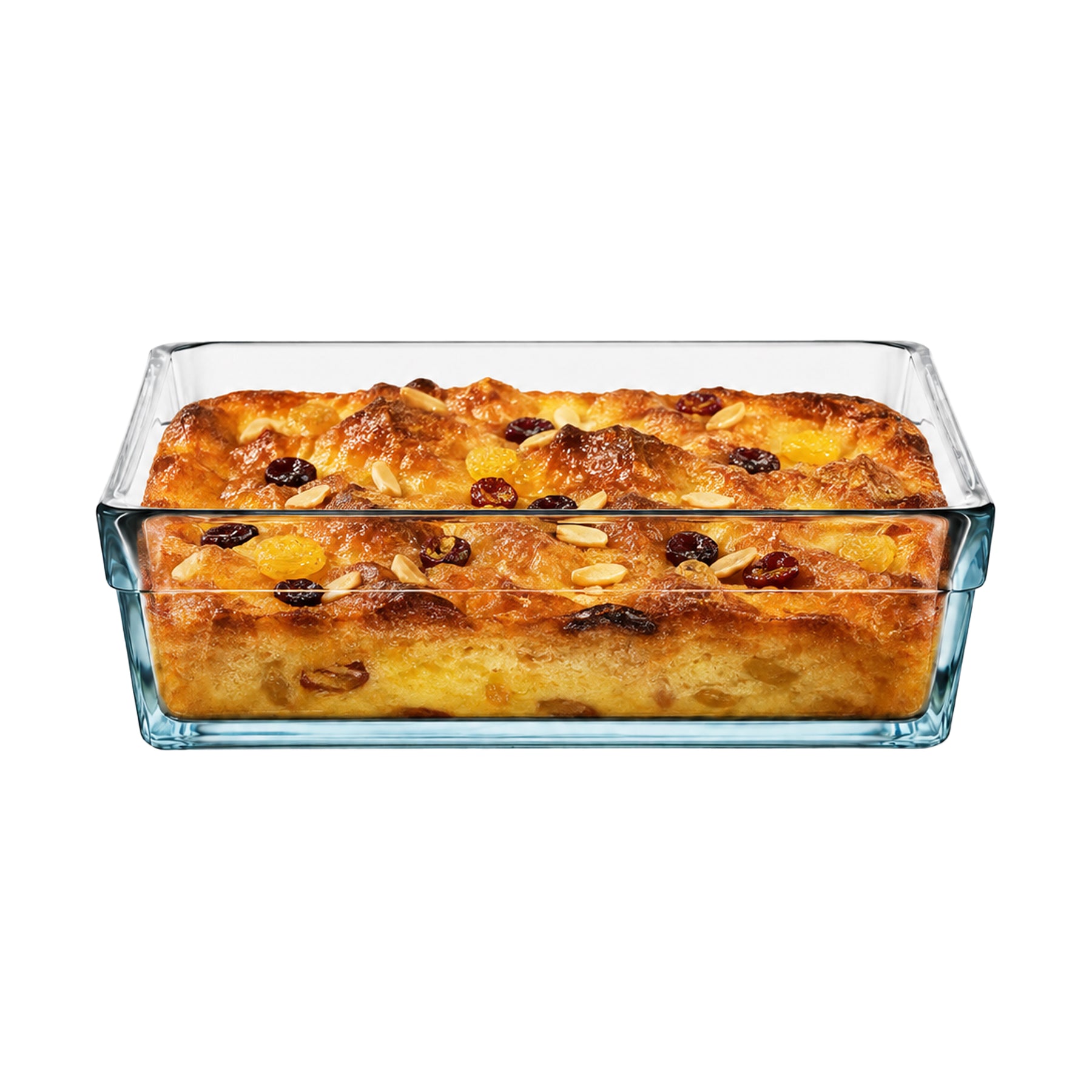Pasabahce Borcam quadratische Glas-Auflaufform 2,4 L transparent mit Rand