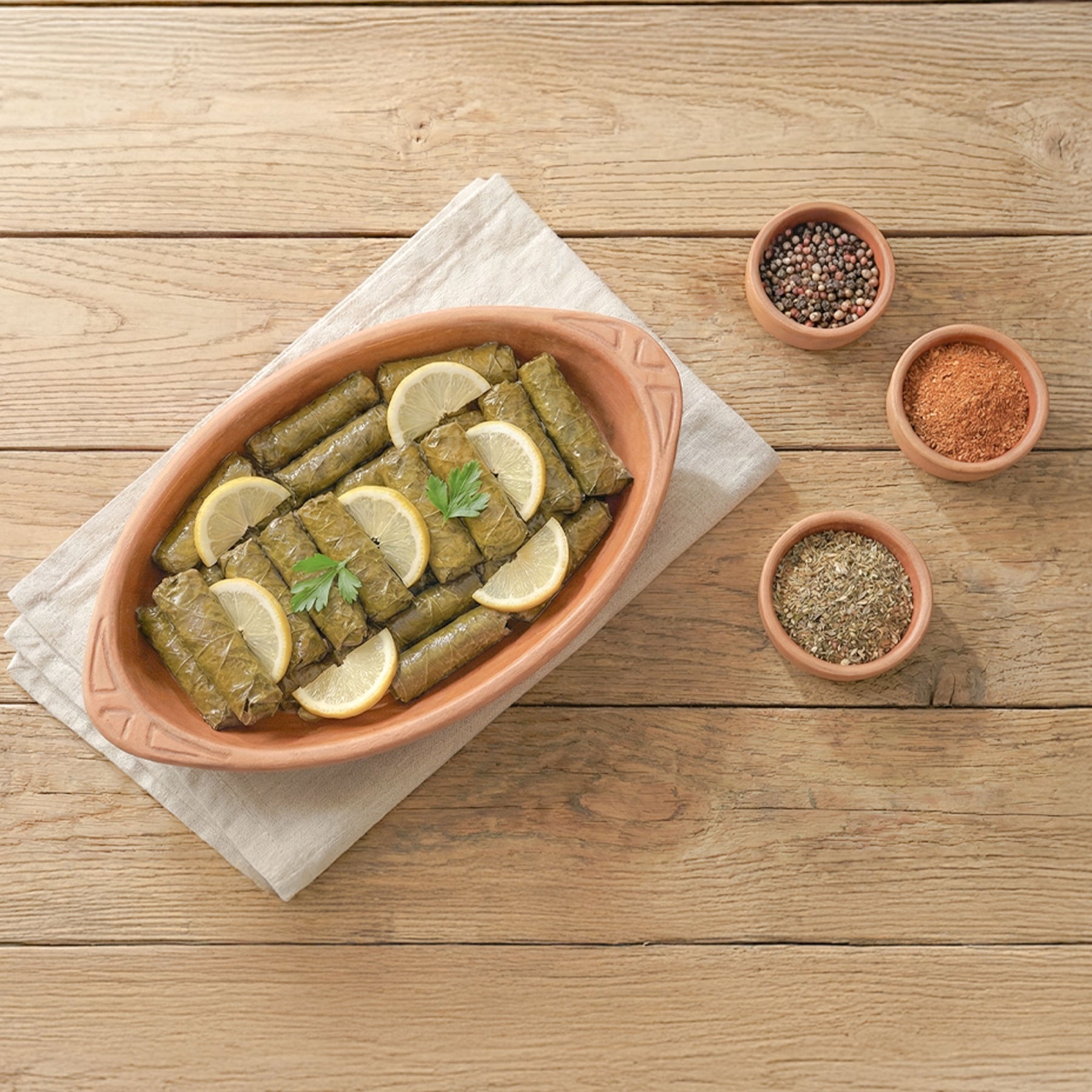 Viapot KILIS Medium 600 ml - Innen Braun Glasiert - Terrakotta-Auflaufform - 28×15,5×4,5 cm