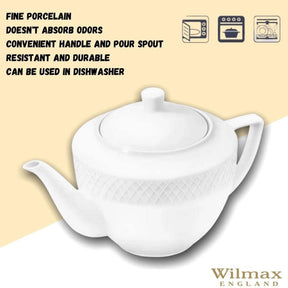 Wilmax Teekanne 900 ml Weiß Porzellan WL-880110/1C