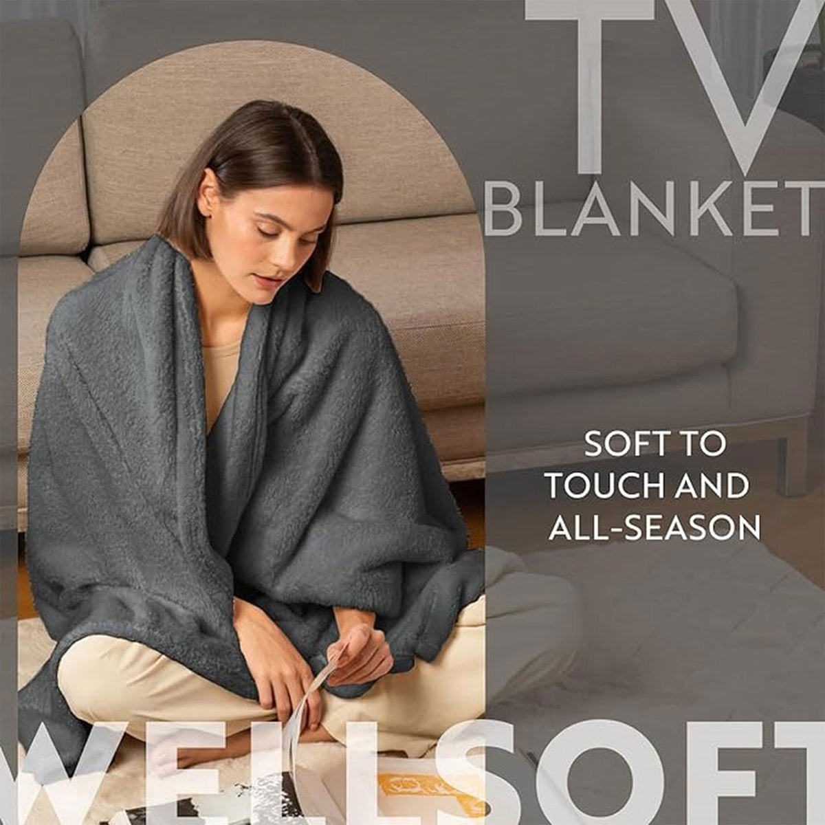 English Home Welsoft Decke - Flauschige TV-Decke 120x170 cm