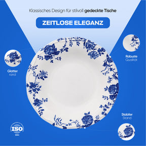 Güral Tenedos Tafelservice für 6 Personen - Blau