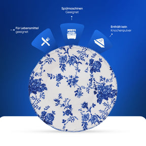 Güral Tenedos Tafelservice für 6 Personen - Blau
