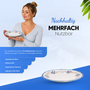 Güral Tenedos Tafelservice für 6 Personen - Blau-Orange