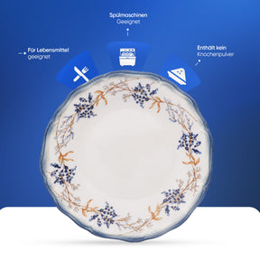 Güral Tenedos Tafelservice für 6 Personen - Blau-Orange