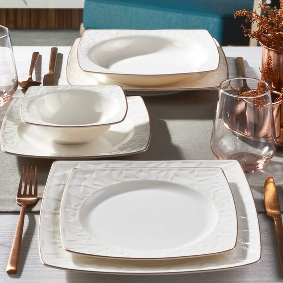 GÜRAL Vivente Tafelservice, 30-tlg., 6 Personen, Porzellan, Elegant