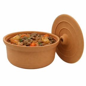 Viapot Big 3500 ml - Natur - Terrakotta-Schmortopf mit Deckel - 26×15 cm