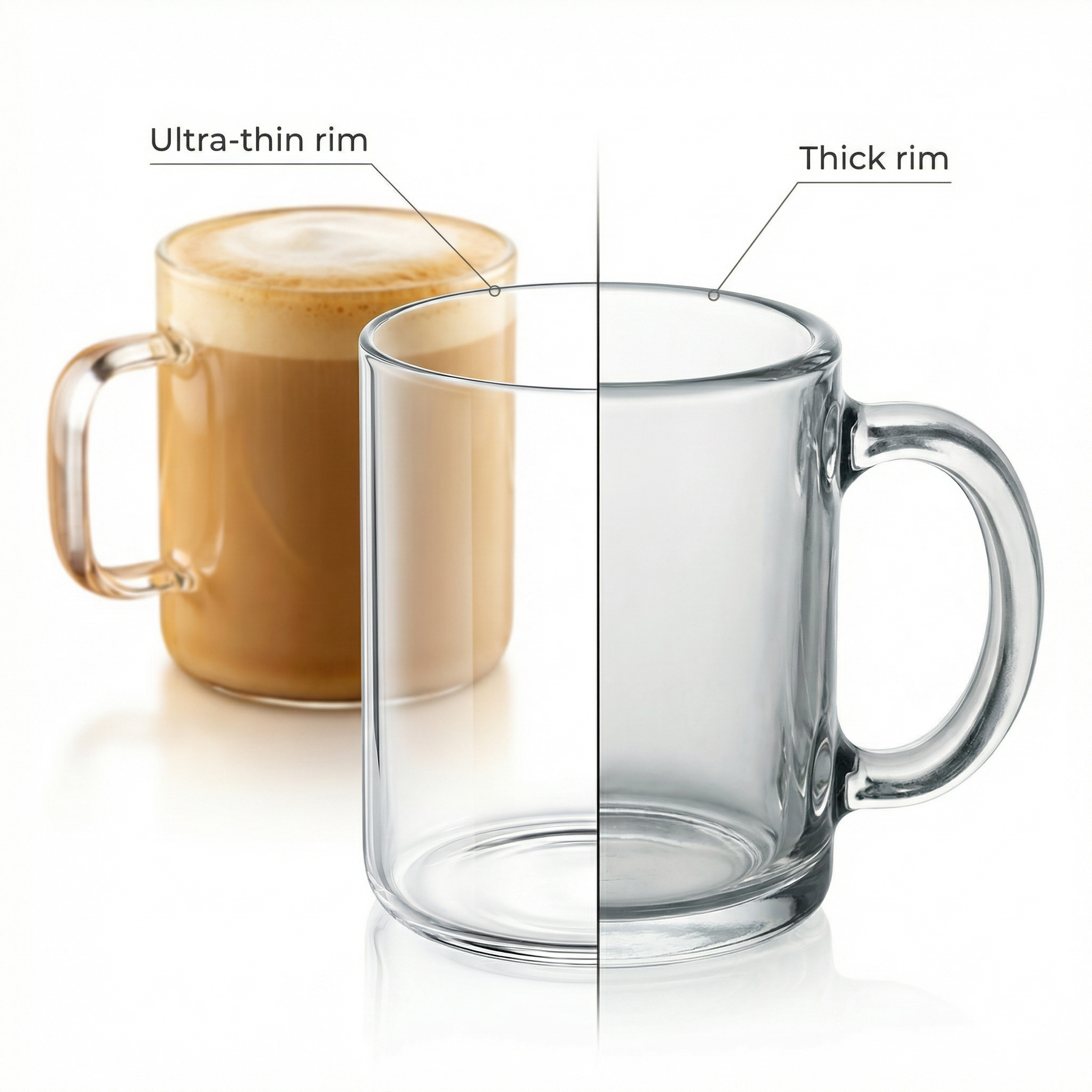 Wilmax Kaffeetasse 400 ml Borosilikatglas Transparent WL-888607/A