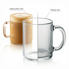 Wilmax Kaffeetasse 400 ml Borosilikatglas Transparent WL-888607/A