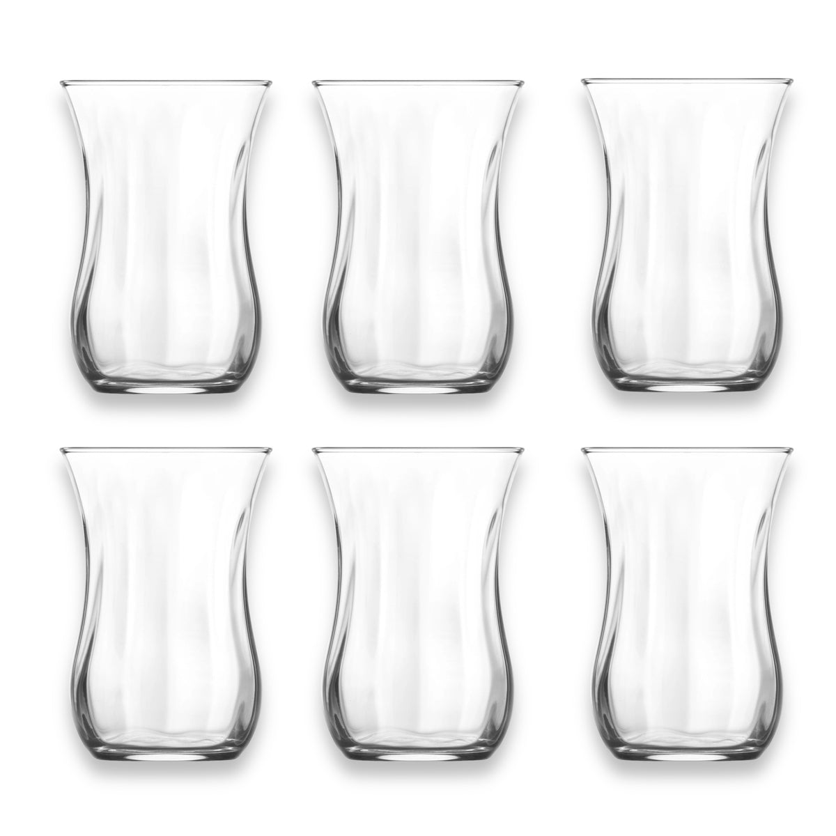 6-teiliges LAV Teeglas-Set, Modell Klasik für türkischen Tee
