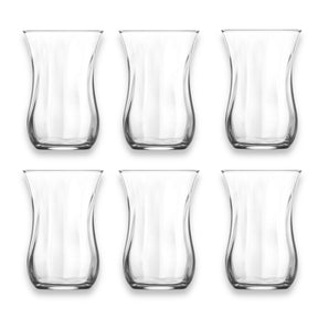 6-teiliges LAV Teeglas-Set, Modell Klasik für türkischen Tee