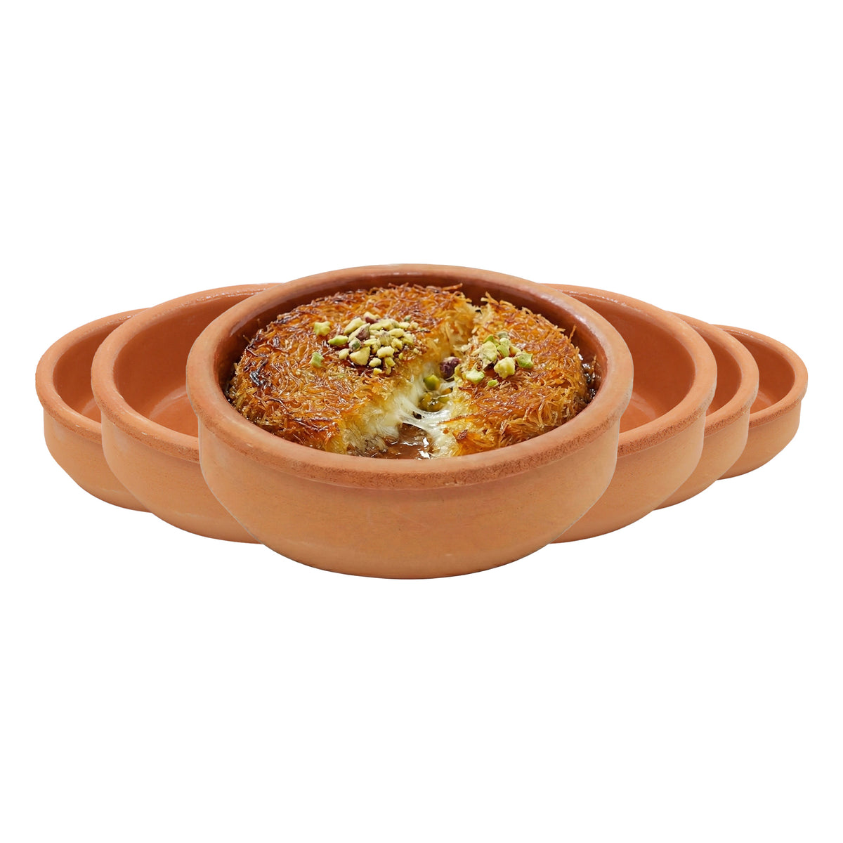 Viapot ANADOLU 6er Set - 250 ml - Innen Braun Glasiert - Terrakotta-Schalen - 12×4 cm