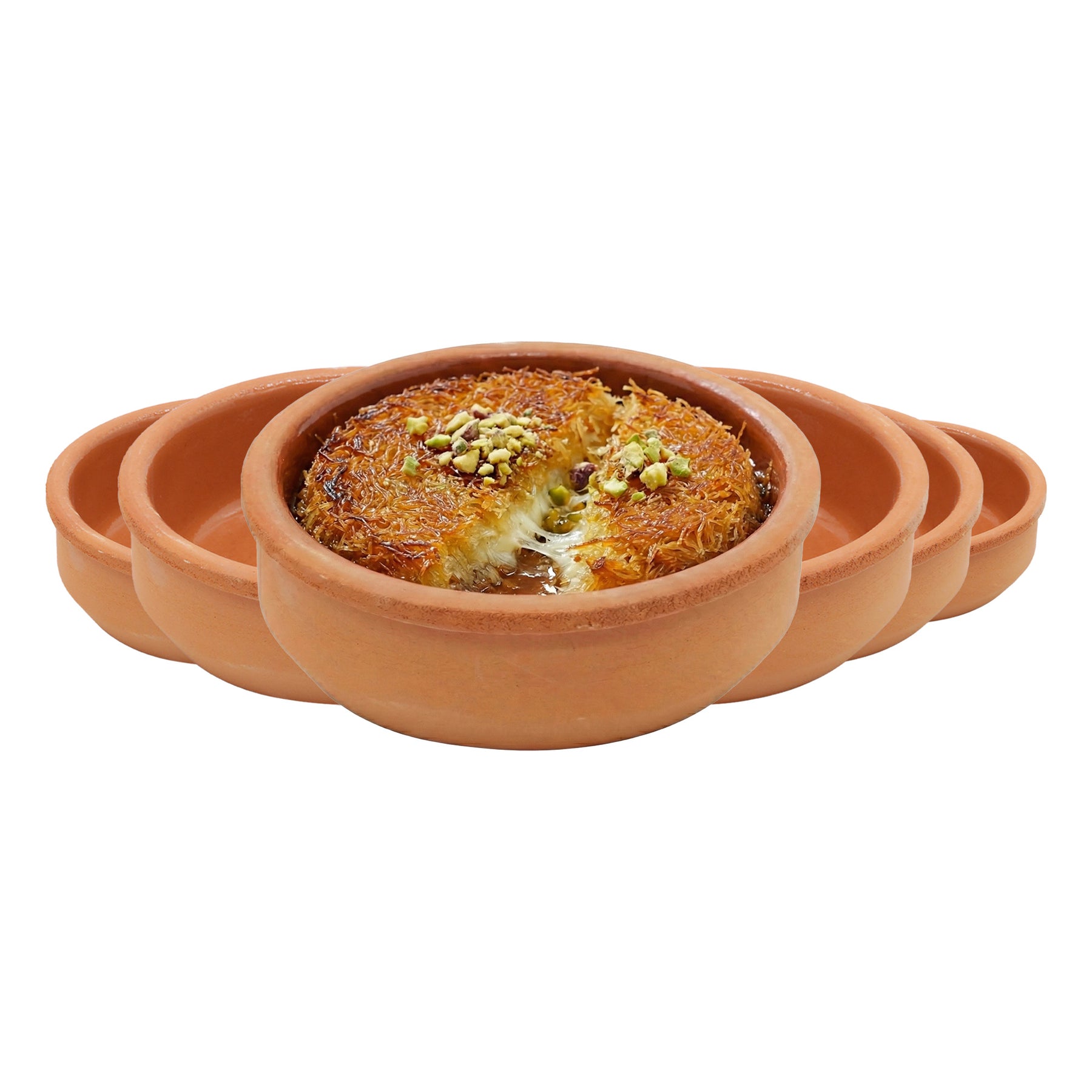 Viapot ANADOLU 6er Set - 250 ml - Innen Braun Glasiert - Terrakotta-Schalen - 12×4 cm