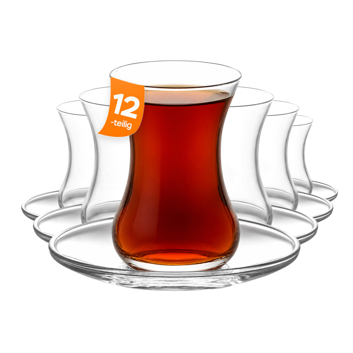 LAV Demet Teegläser & Unterteller Set - 135 ml (4 1/2 oz)