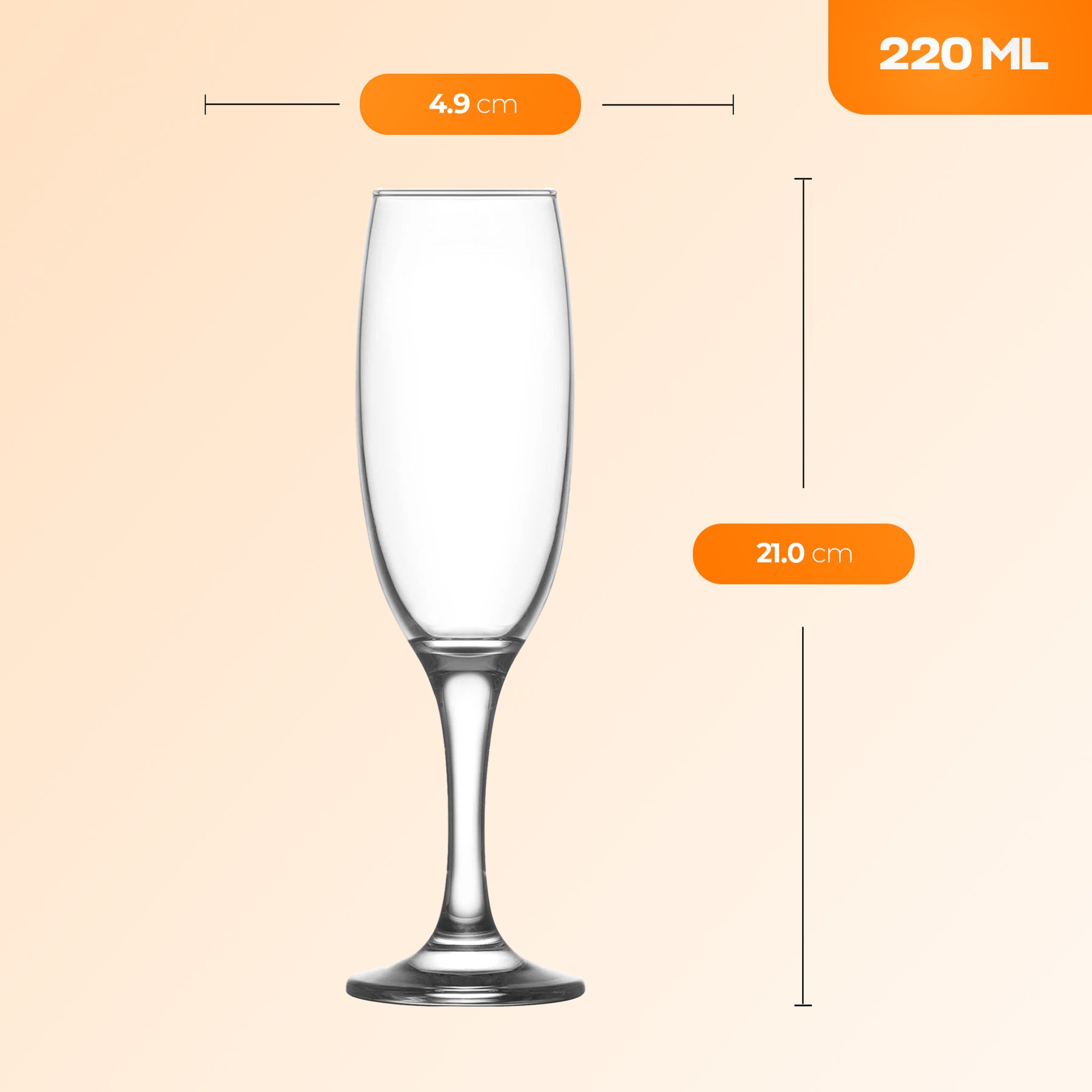 LAV Empire Champagnerflöten - 220 ml (7 1/2 oz)