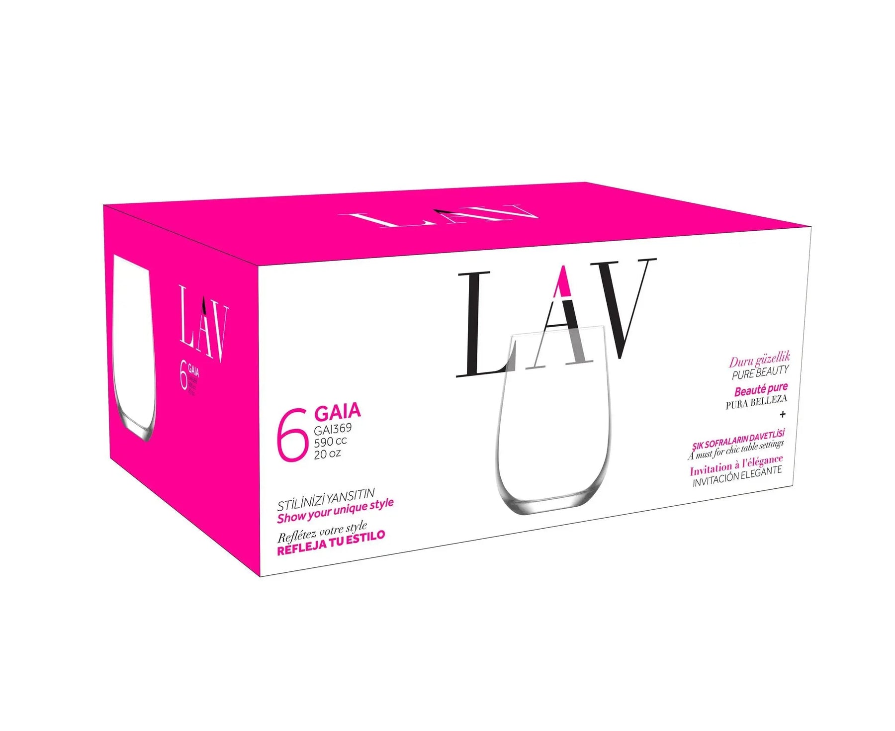 LAV Gaia Weingläser 6er Set in Verpackung