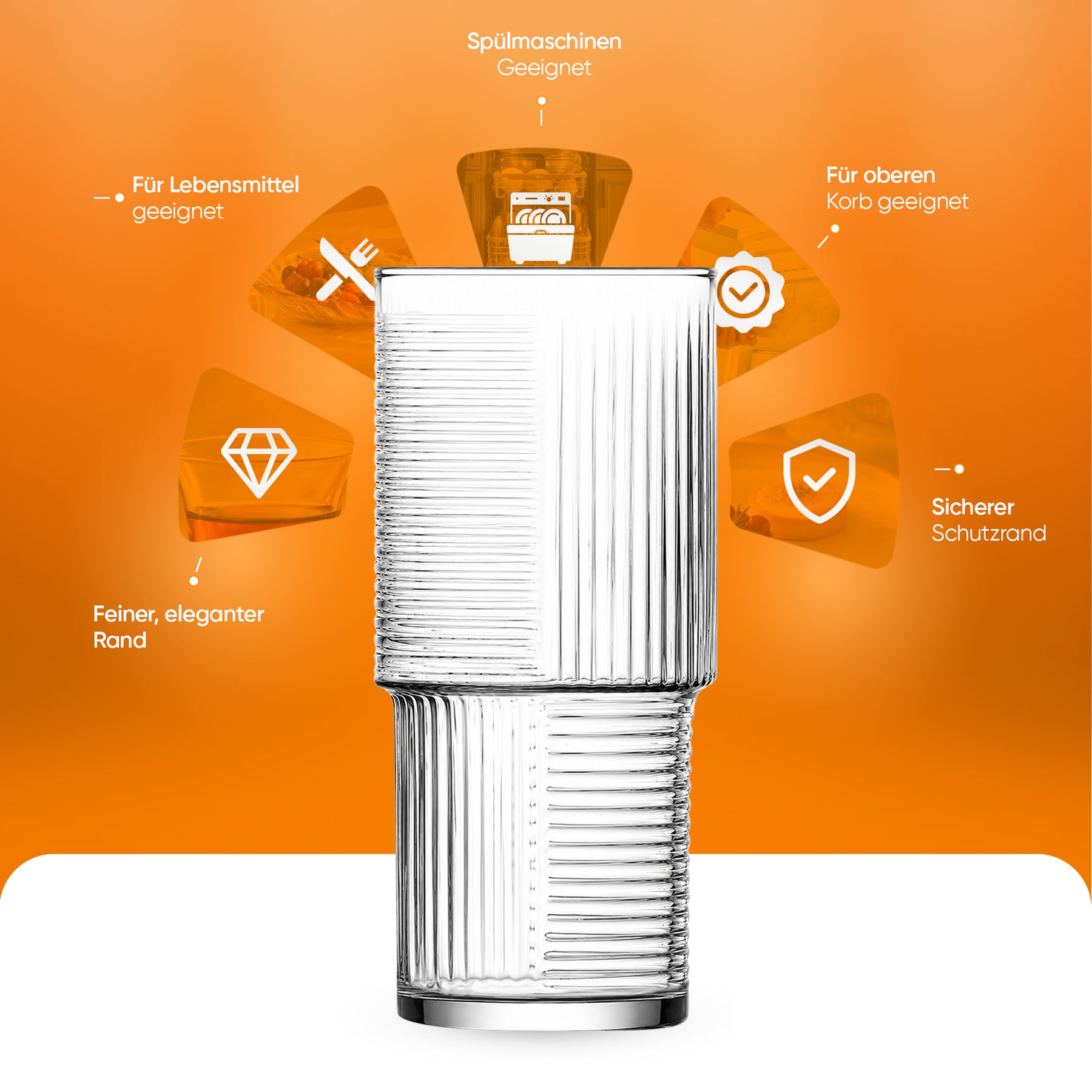 LAV Helen Longdrinkglas - 515 ml, 6er Set
