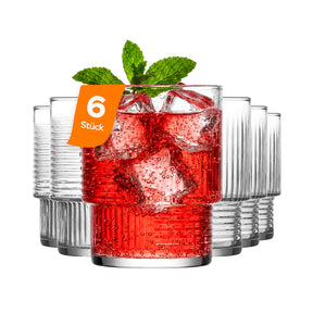 LAV Helen Softdrinkgläser 325 ml 6er Set transparent Frontansicht