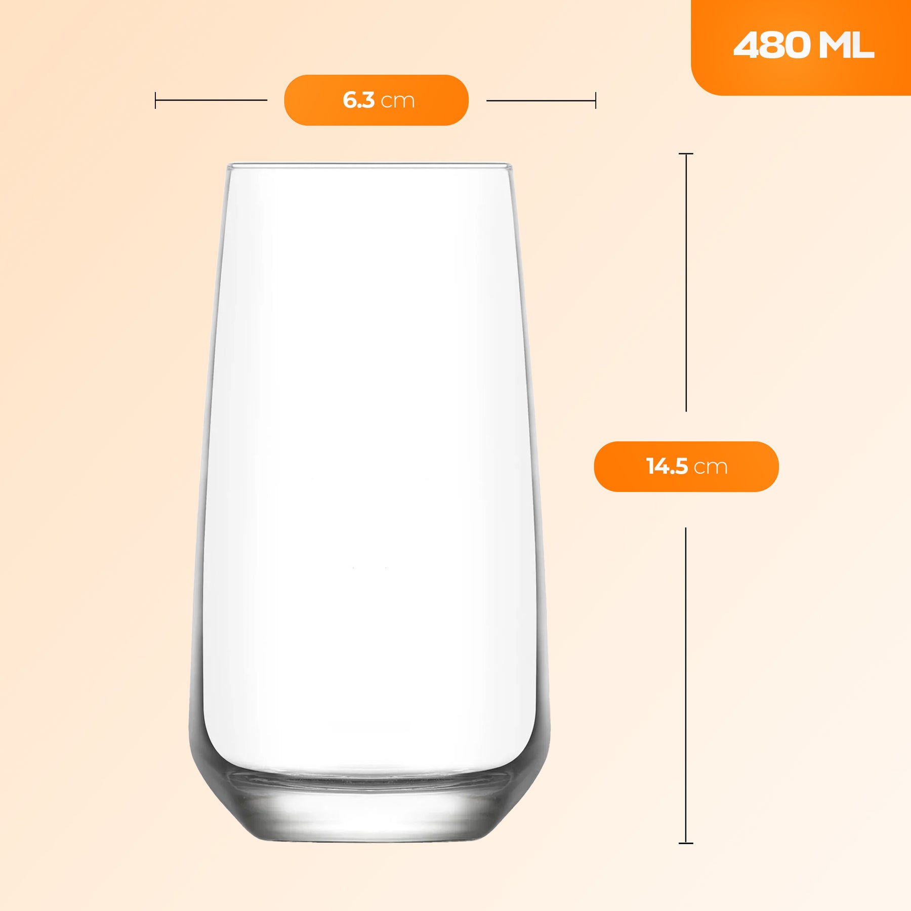 LAV Lal Longdrinkgläser - 480 ml (16 1/4 oz)