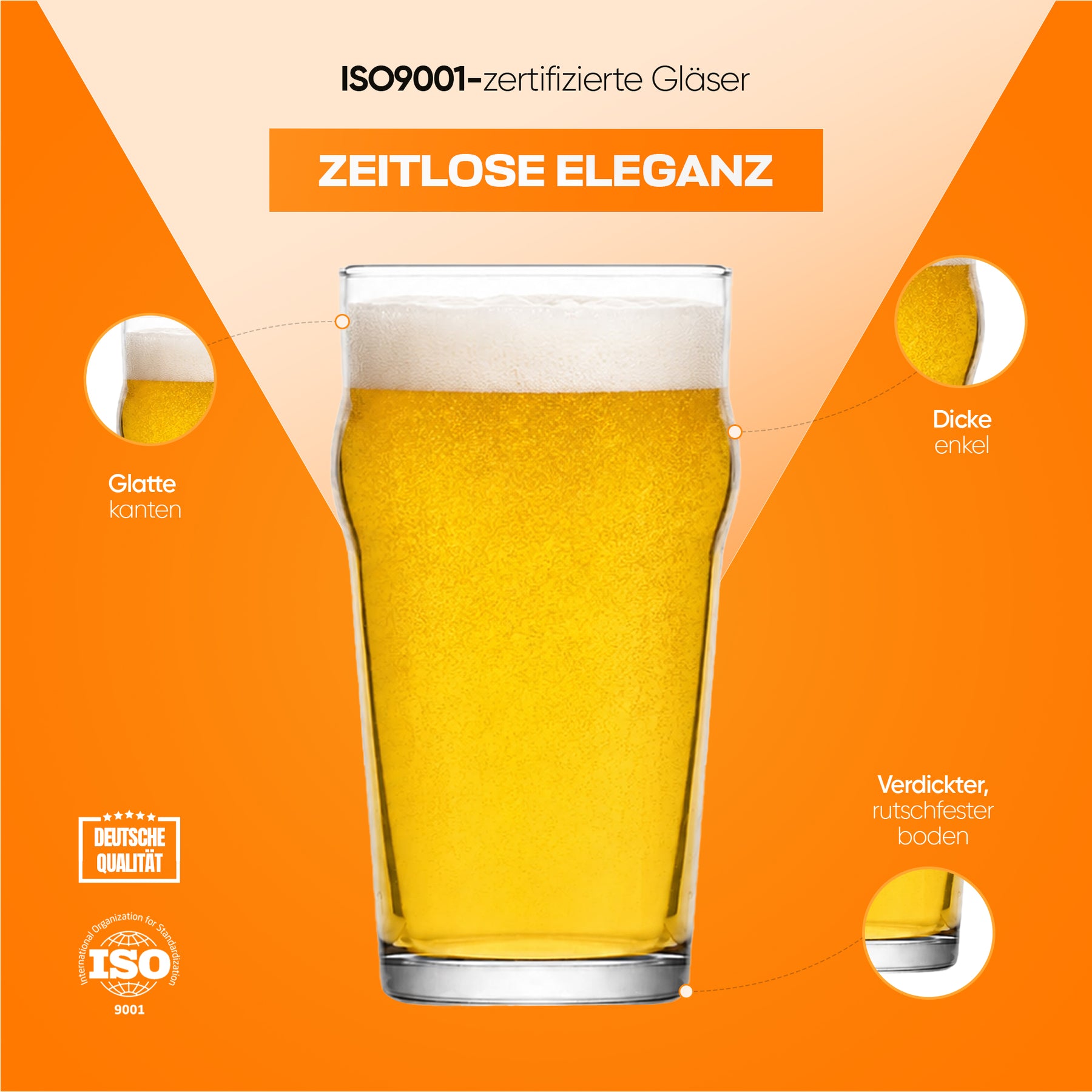LAV Noniq Biergläser - 570 ml (19 1/4 oz)