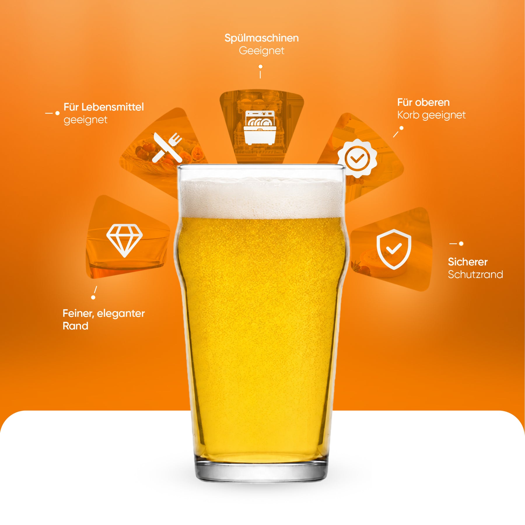 LAV Noniq Biergläser - 570 ml (19 1/4 oz)