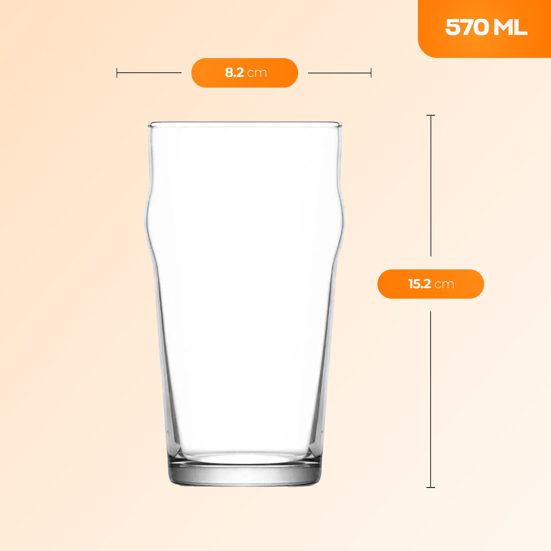 LAV Noniq Biergläser - 570 ml (19 1/4 oz)