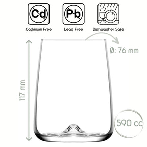 LAV Terra Weingläser Glasstruktur im Detail