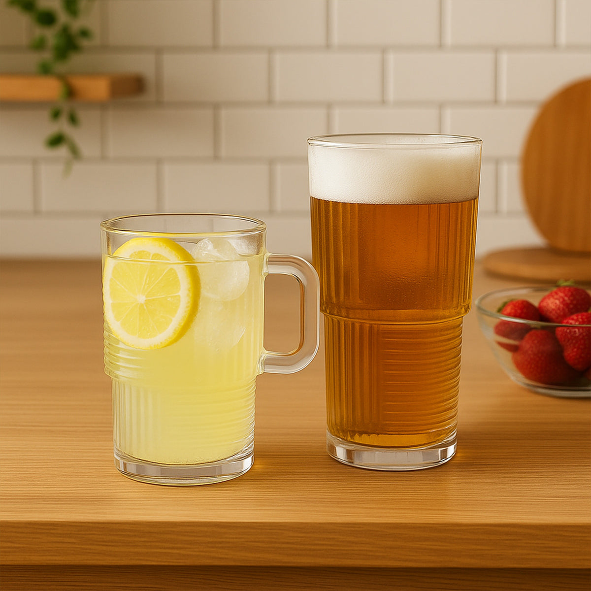 LAV Helen Gläser Set - Longdrink & Teegläser, 18-teilig (270ml, 400ml, 515ml)