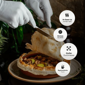 Viapot RUMELI 2er Set - 450 ml - Innen Braun Glasiert - Terrakotta-Schalen - 16×4 cm