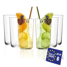 LAV Assos Longdrinkgläser - 490 ml (16 1/2 oz), 6er Set