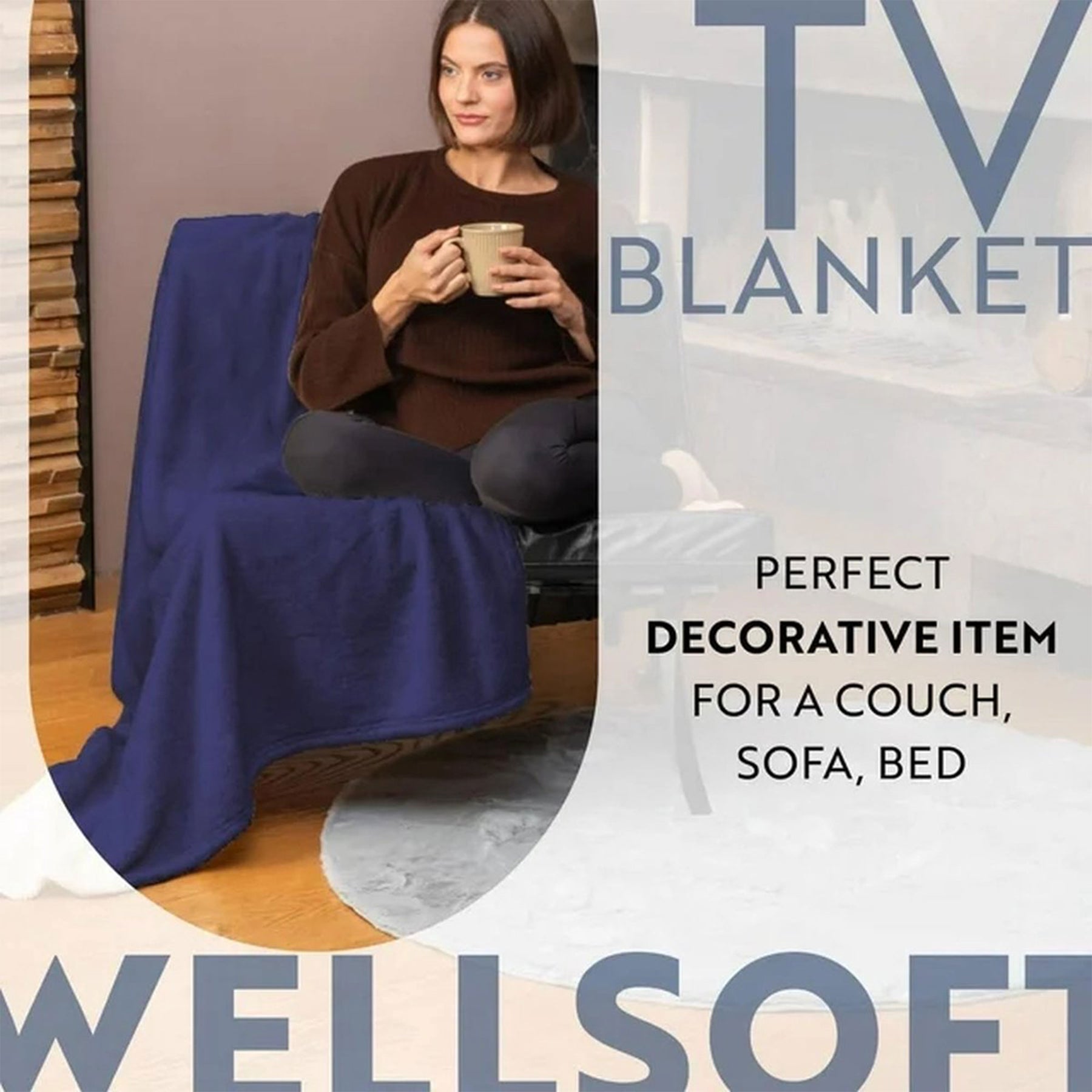 English Home Welsoft Decke - Flauschige TV-Decke 120x170 cm