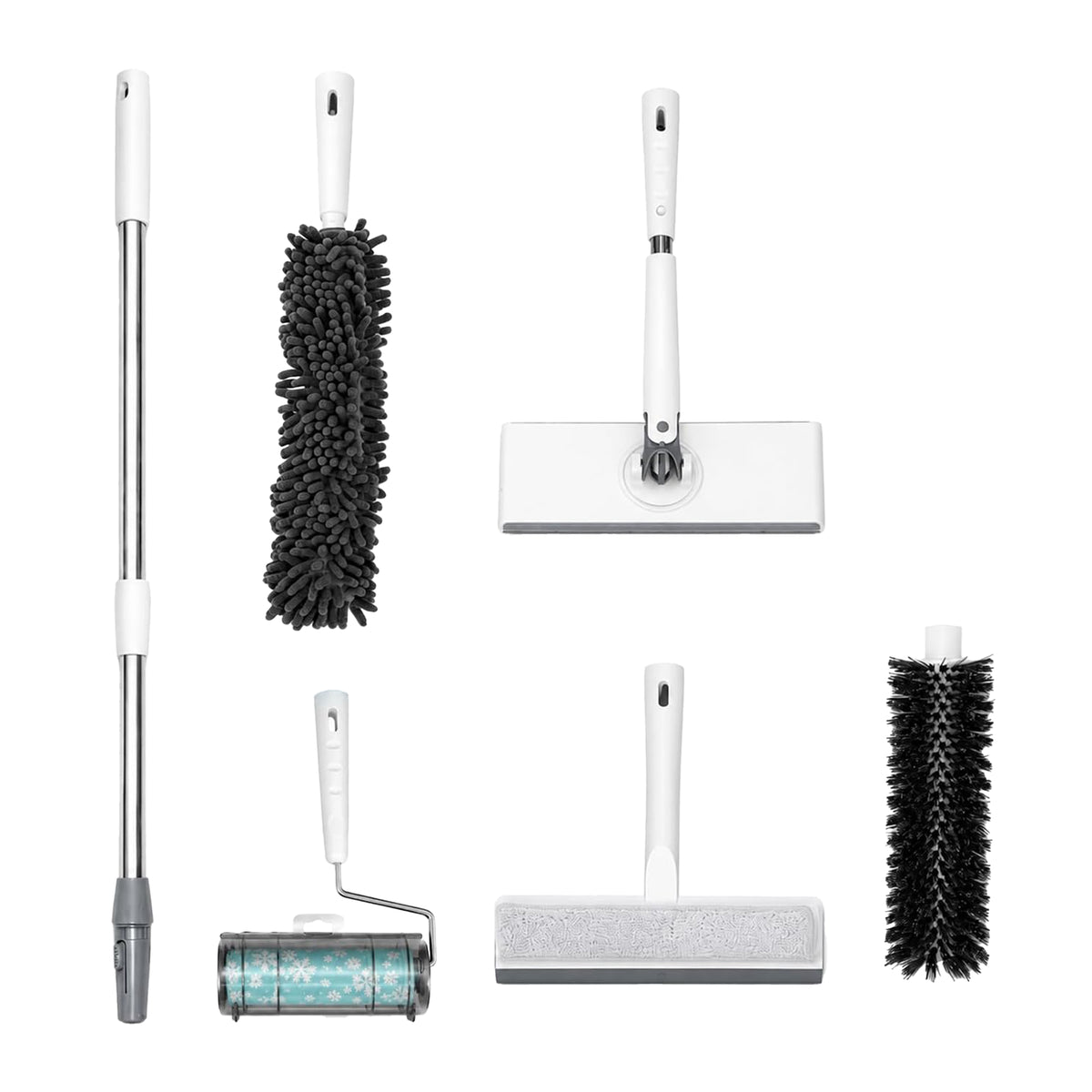 Wischmopp Set 5-in-1 mit Eimer, Auswringer & Mikrofaserpads