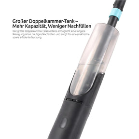 Flachmopp Set mit Dual-Tank Eimer, Auswringer und waschbaren Mikrofaserpads