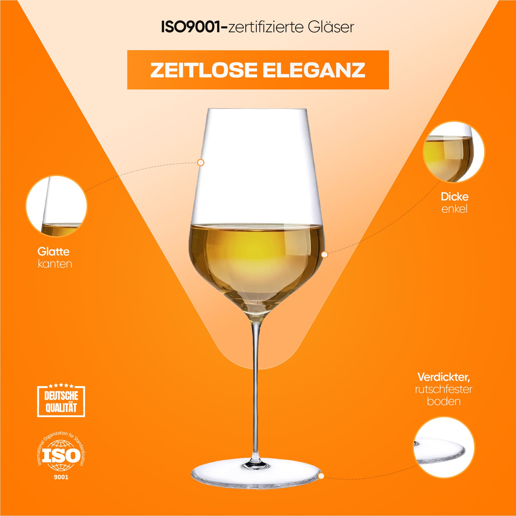 Pasabahce NUDE Stem Zero Trio Weißweinglas - 420 ml