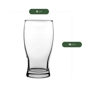 LAV Belek Biergläser - 580 ml, 2er Set - Produktabmessungen