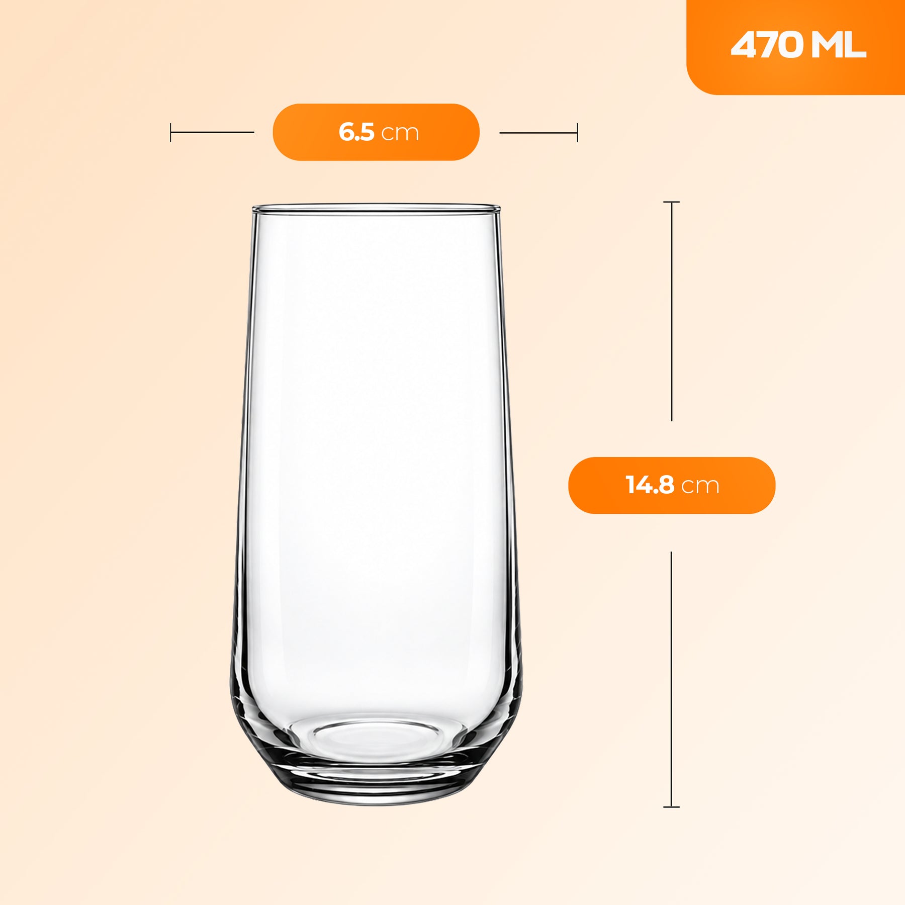 Pasabahce Allegra Longdrinkgläser 470 ml