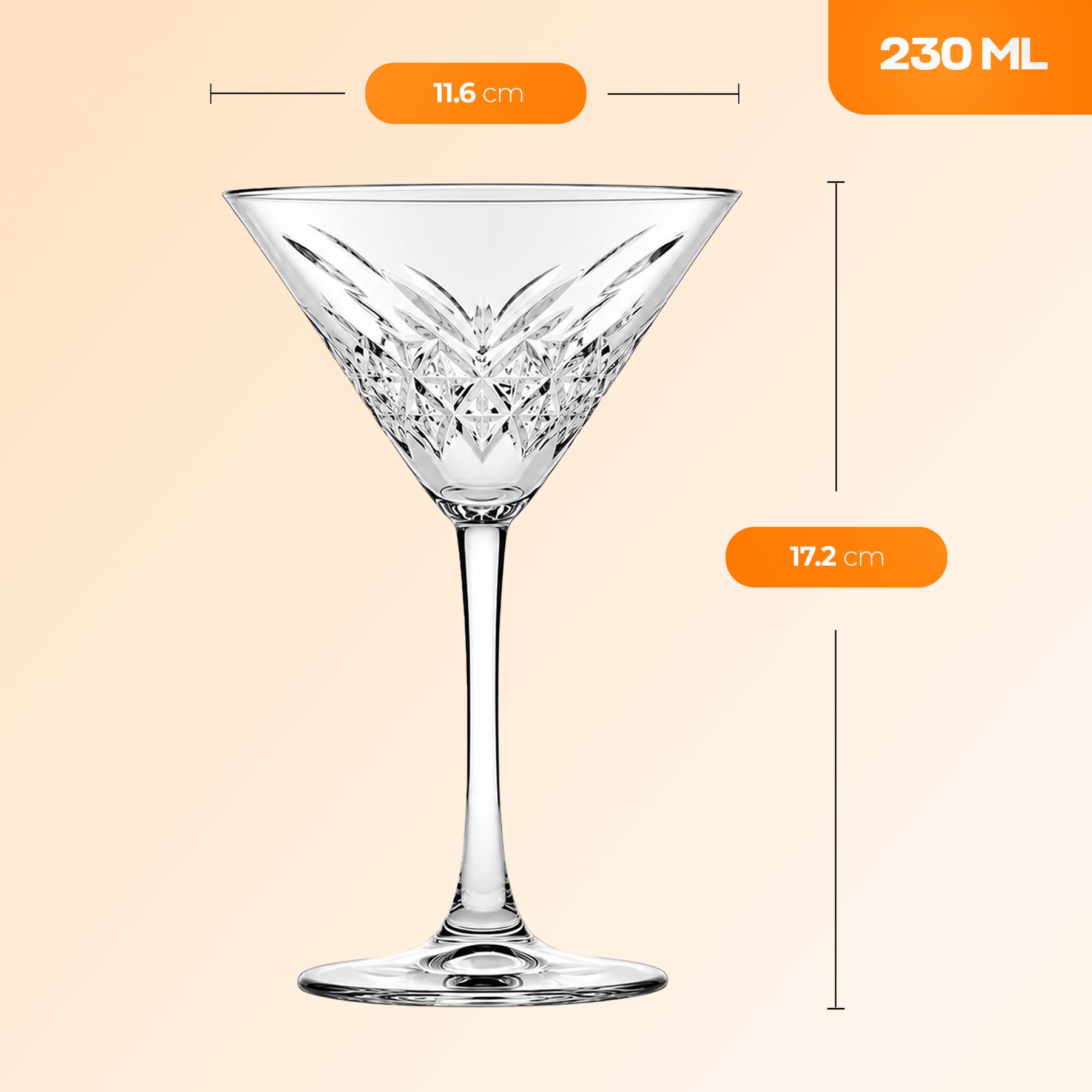 Pasabahce Timeless Martinigläser - 230 ml