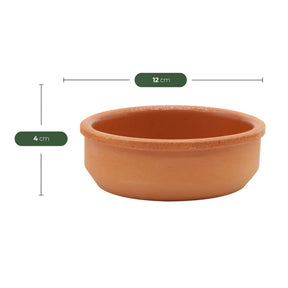 Viapot ANADOLU 6er Set - 250 ml - Innen Braun Glasiert - Terrakotta-Schalen - 12×4 cm