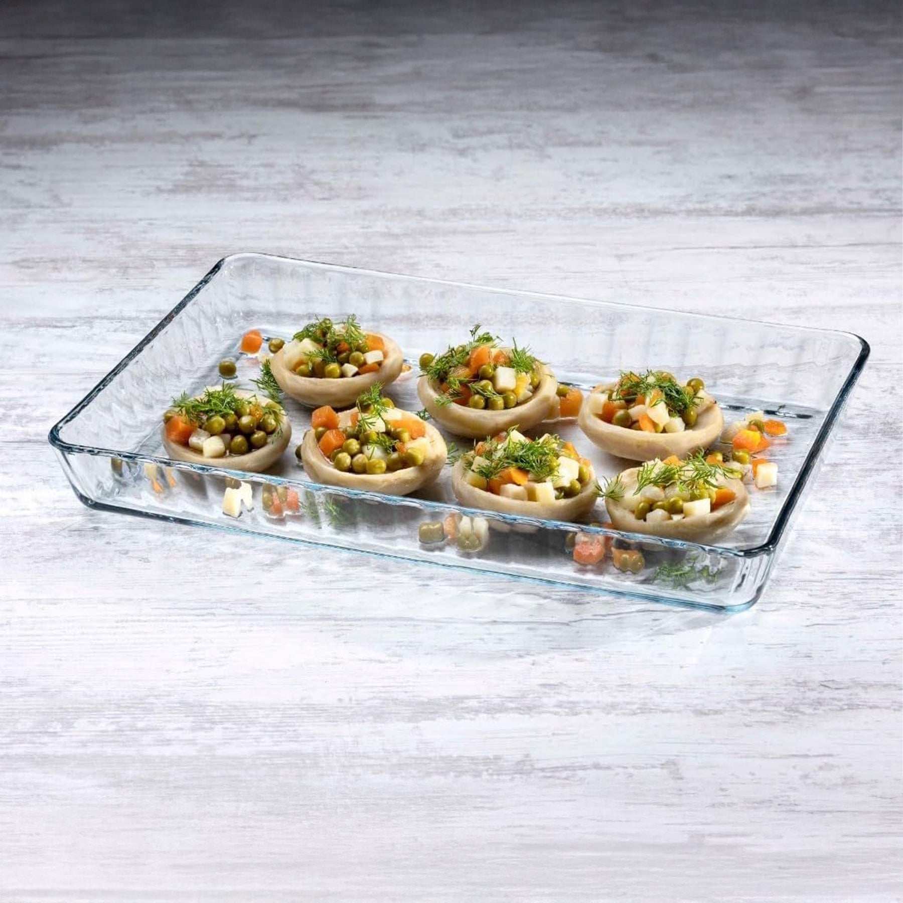 Pasabahce Borcam Baking-Glas 40 × 27 cm für Familiengerichte