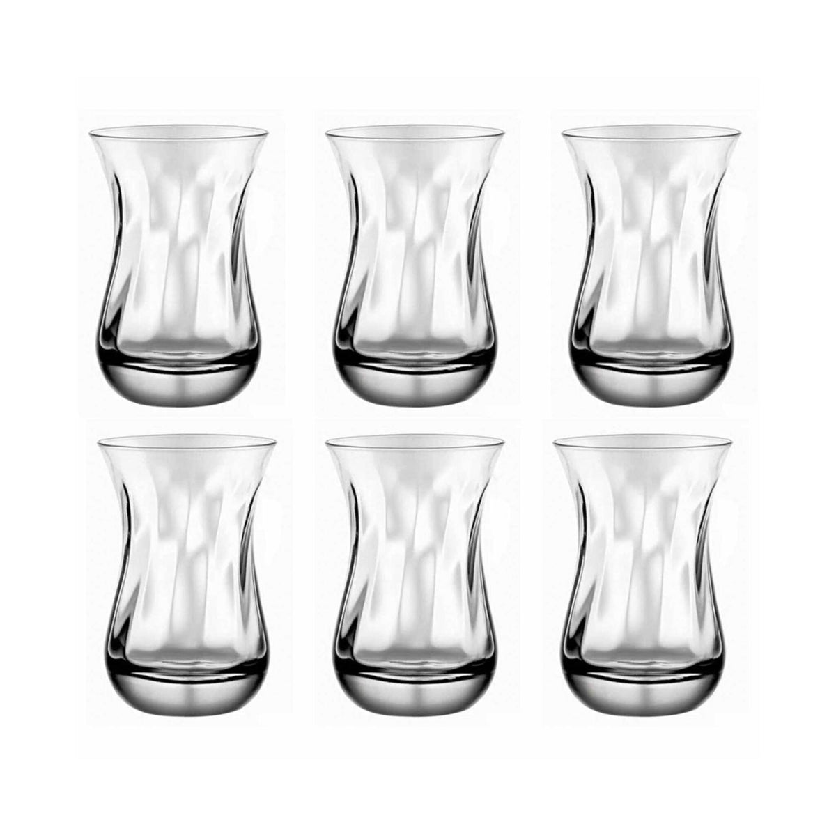 Pasabahce Aida Teegläser 160 ml, 6-teiliges Set im eleganten Design für stilvolle Teemomente