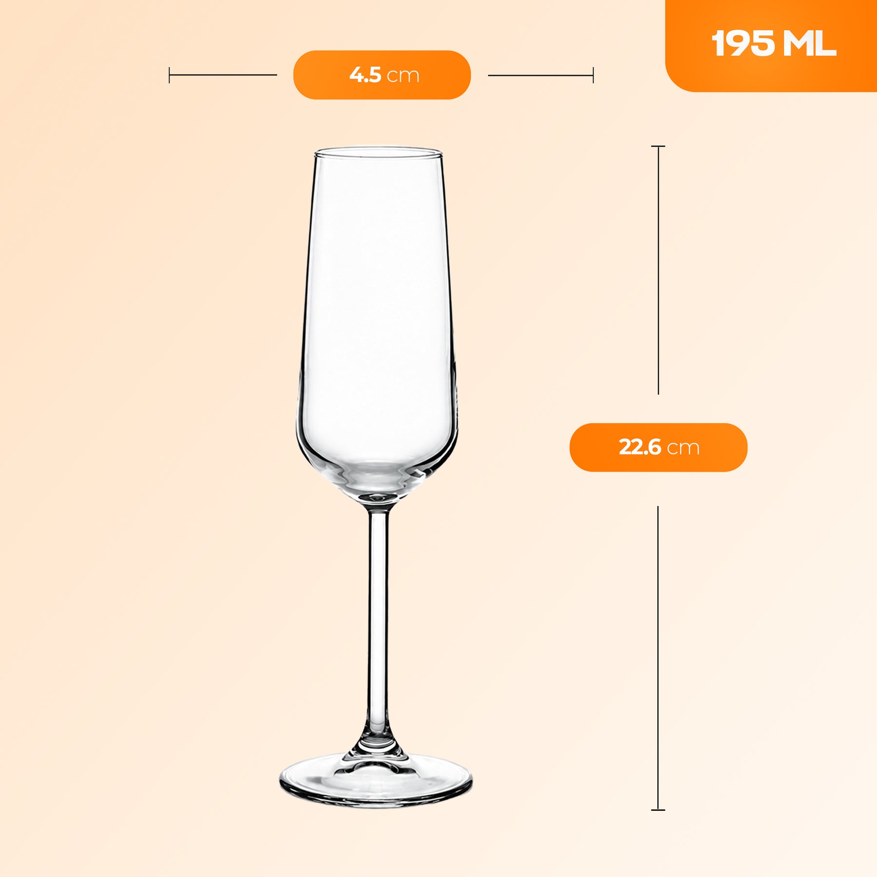 Pasabahce Allegra Champagnerflöte 195 ml (6 1/2 oz)