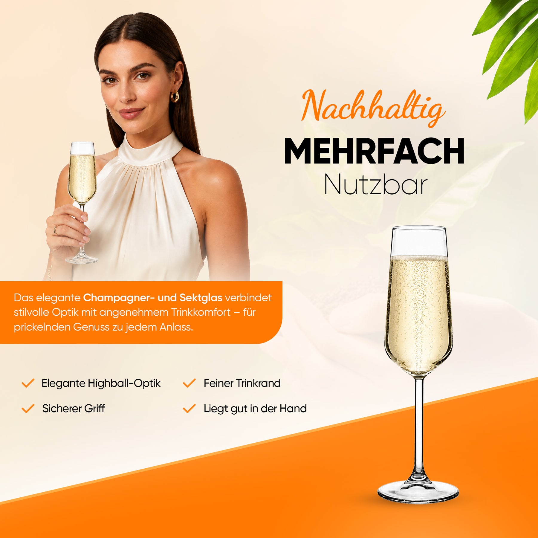 Pasabahce Allegra Champagnerflöte 195 ml (6 1/2 oz)
