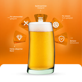 Pasabahce Aware Penguin Longdrinkglas Nahaufnahme Glasrand Detail